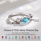 Husband&Wife Infinity Birthstone Ring
