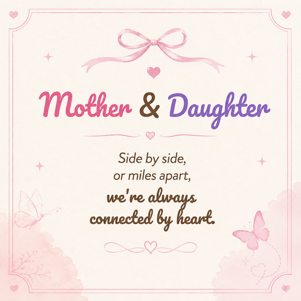 Mother&Daughter Double Birthstones Bow Ring