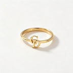 Mother And Daughter Custom Two Initial Interlocking Ring