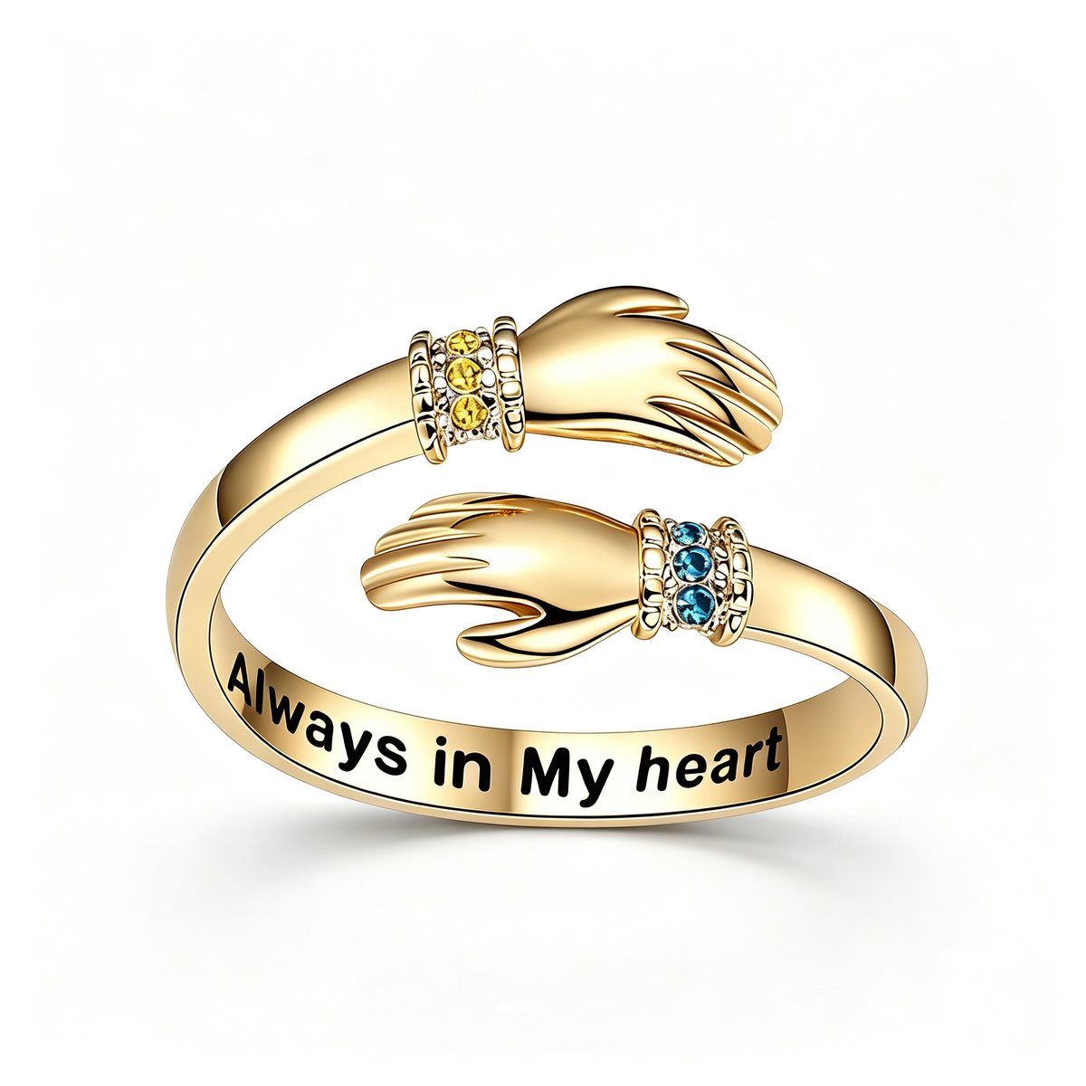 For My Granddaughter– I Always With You Custom Birthstone Ring