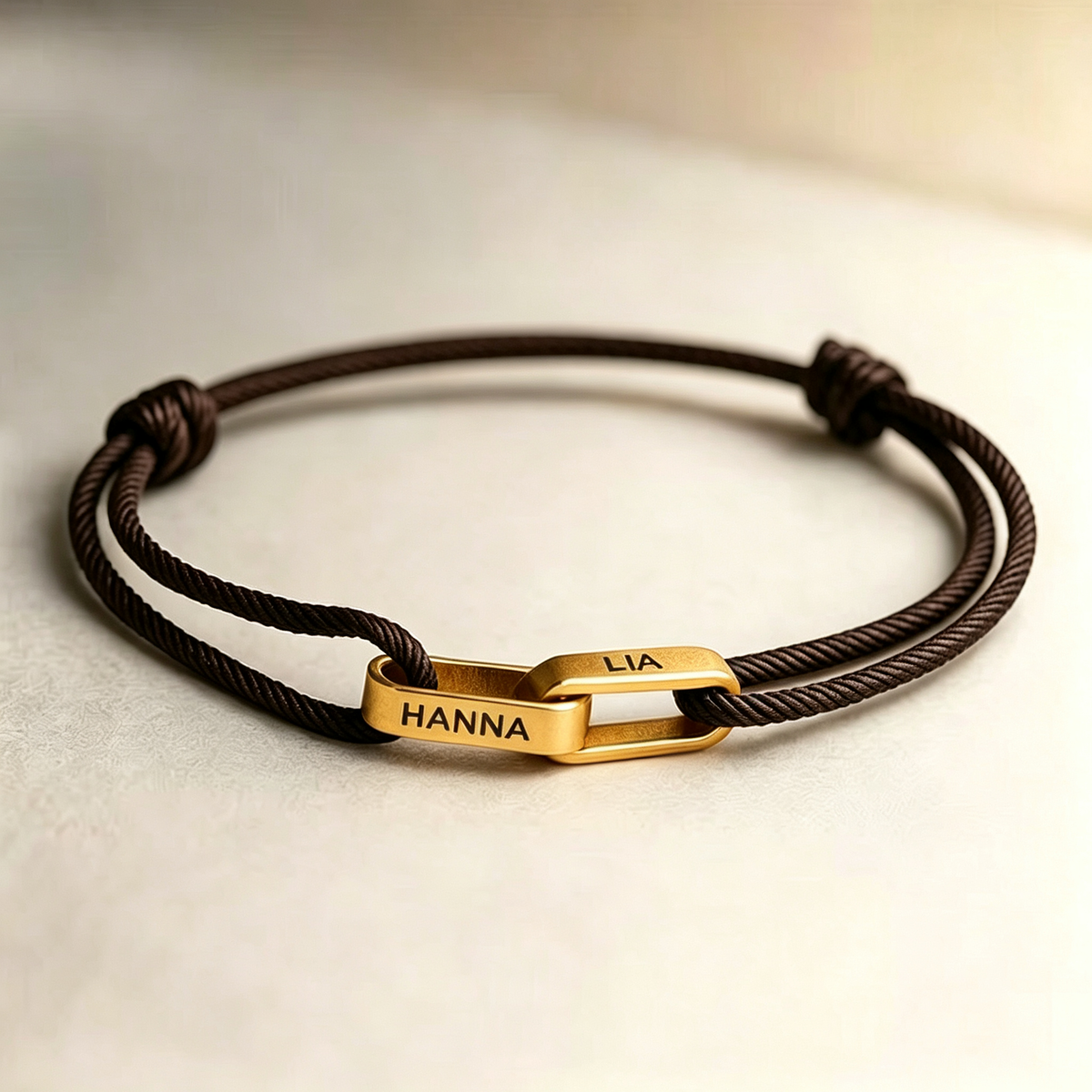 Couple Connected Hearts Personalized Name Bracelet — 5