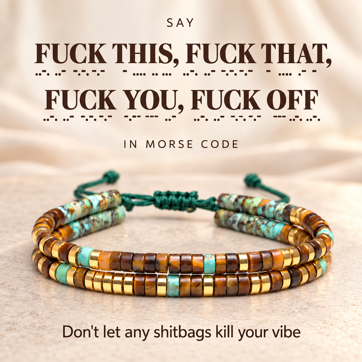 Double Layer Morse Code Bracelet — 2