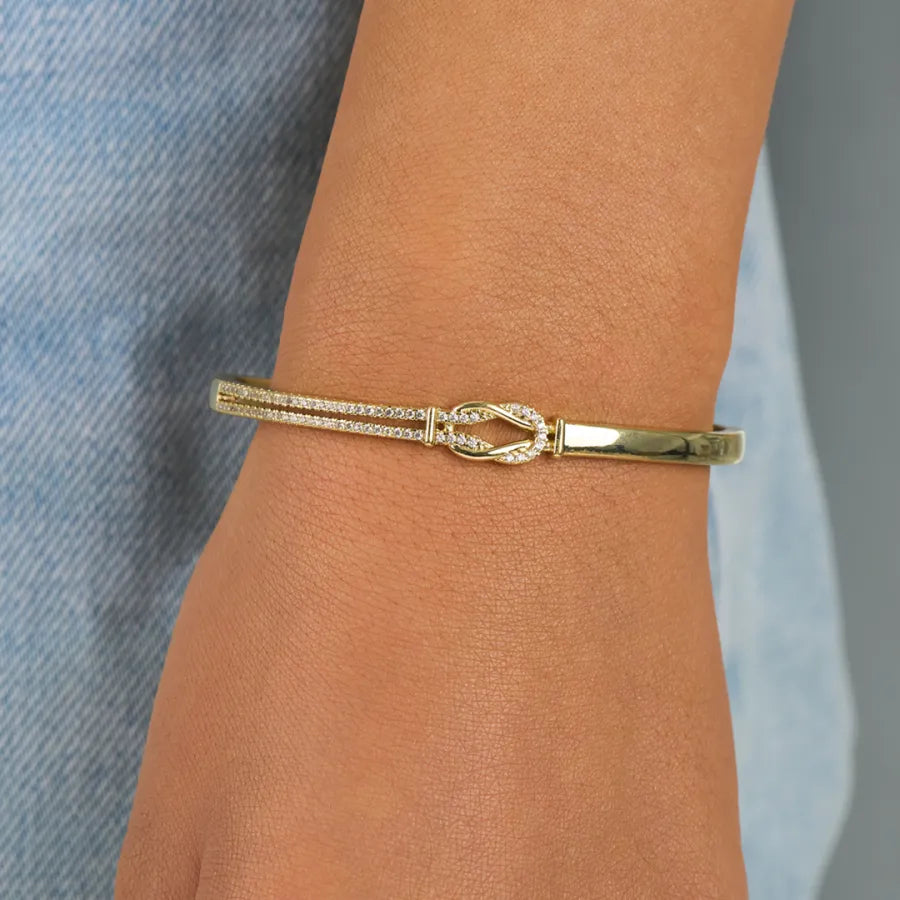 Mother & Daughter Love Knot Bangle — 2
