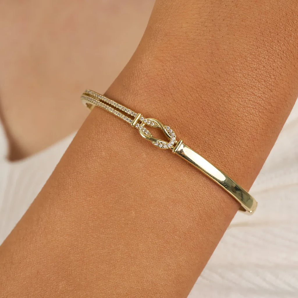 Mother & Daughter Love Knot Bangle — 4