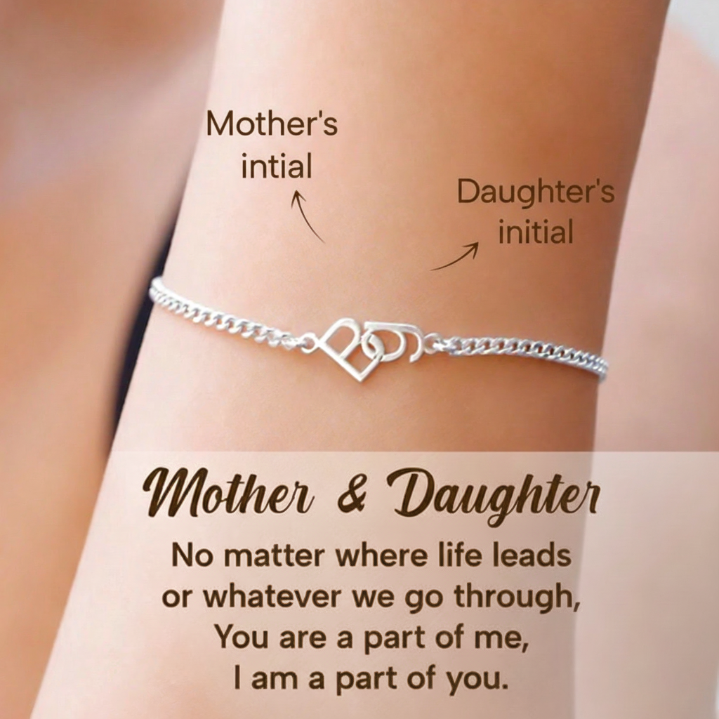Personalized Two Initial Interlocking Bracelet — 10