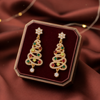 Rhinestone Christmas Tree Earrings — 7